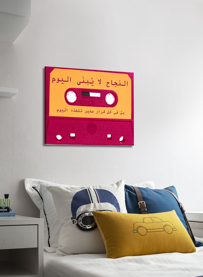 LOWHA Canvas Wall Art Stretched Over Wooden Frame with Cassette Tape Classic Design - Image 1