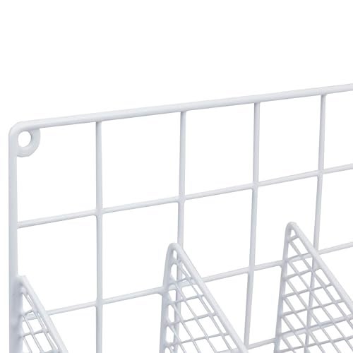 Home Basics Organizer Rust Resistant, Perfect for Food Storage, Silver Foil, Wax Paper, Sandwich Bags, Plastic Wrap-Mounts,White - Image 4