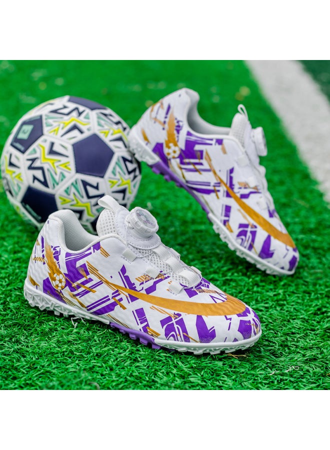 Children's TF Football Shoes for Boys and Students Professional Training Breathable Rotating Button