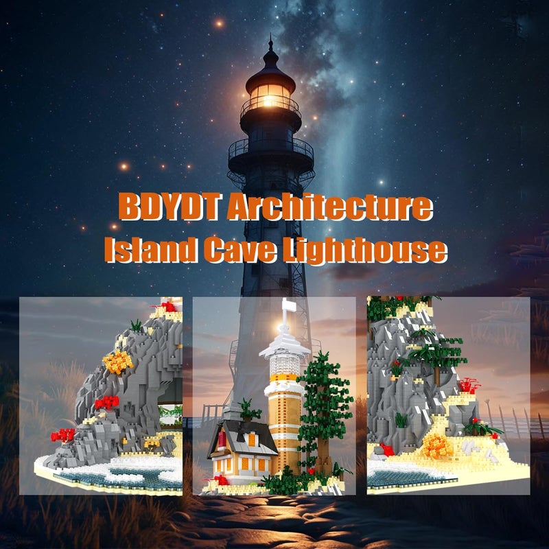 BDYDT Architecture Island Cave Lighthouse Micro Building Blocks Setsï¼ˆ5686PCSï¼‰- Building Block Model Gifts and Unique Collectibles Suitable for Children and Adult Creative Enthusiasts - Image 4