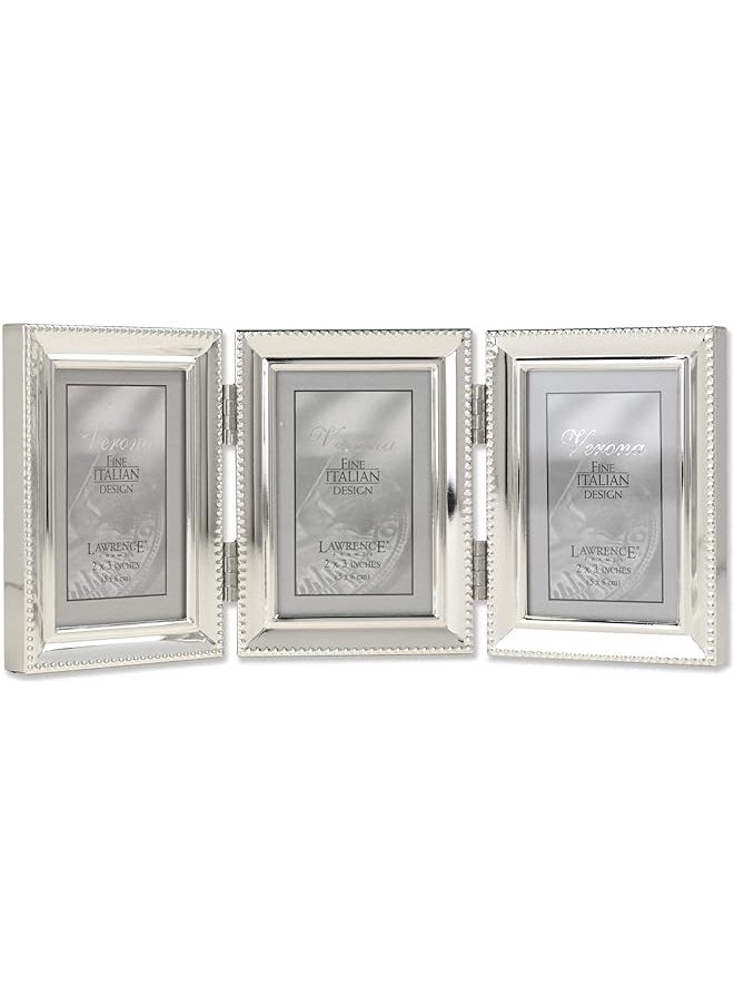 Lawrence Frames Frames - 11623T Lawrence Metals Frame, 2.5x3.5 Triple, Silver  - Image 1