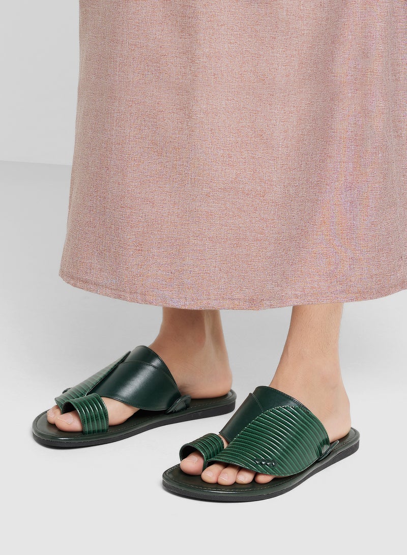 Robert Wood Traditional Two Tone Textured Arabic Sandals  - Image 5