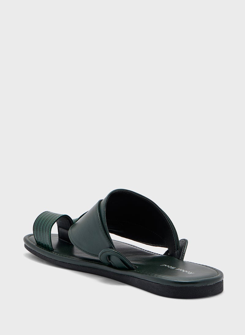 Robert Wood Traditional Two Tone Textured Arabic Sandals  - Image 3