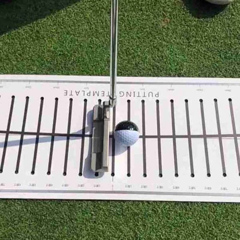 Indoor Golf Putting Mat Training Equipment With 15 Degree Slope Hitting Line And Practice Pad White - Image 3