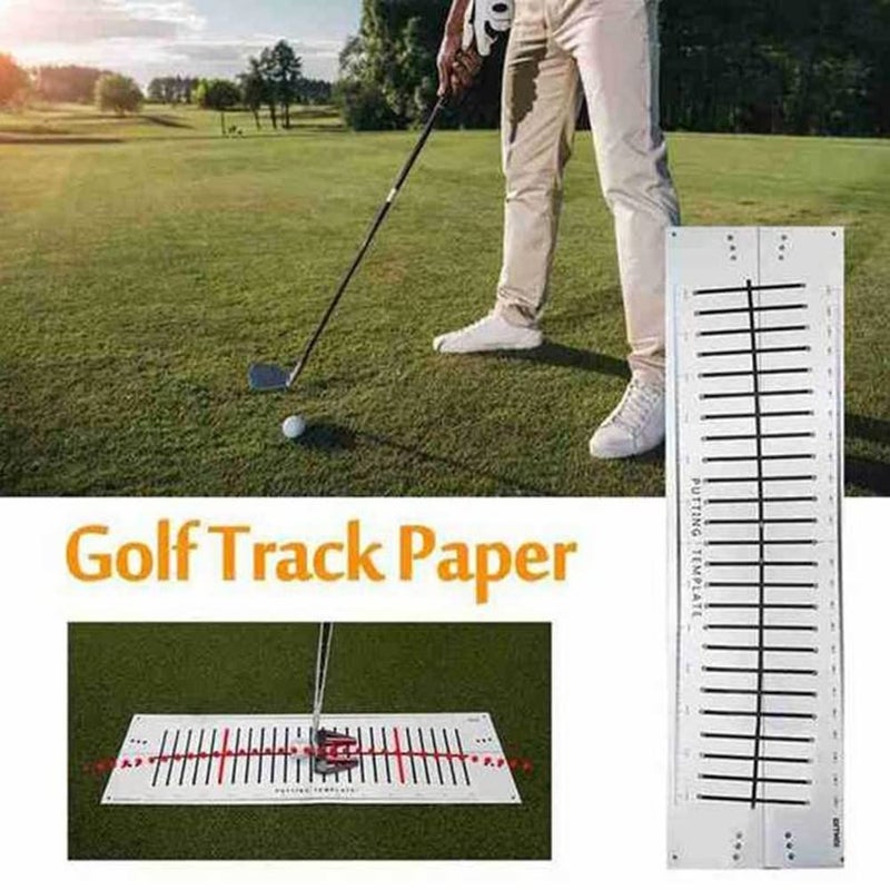 Indoor Golf Putting Mat Training Equipment With 15 Degree Slope Hitting Line And Practice Pad White - Image 2