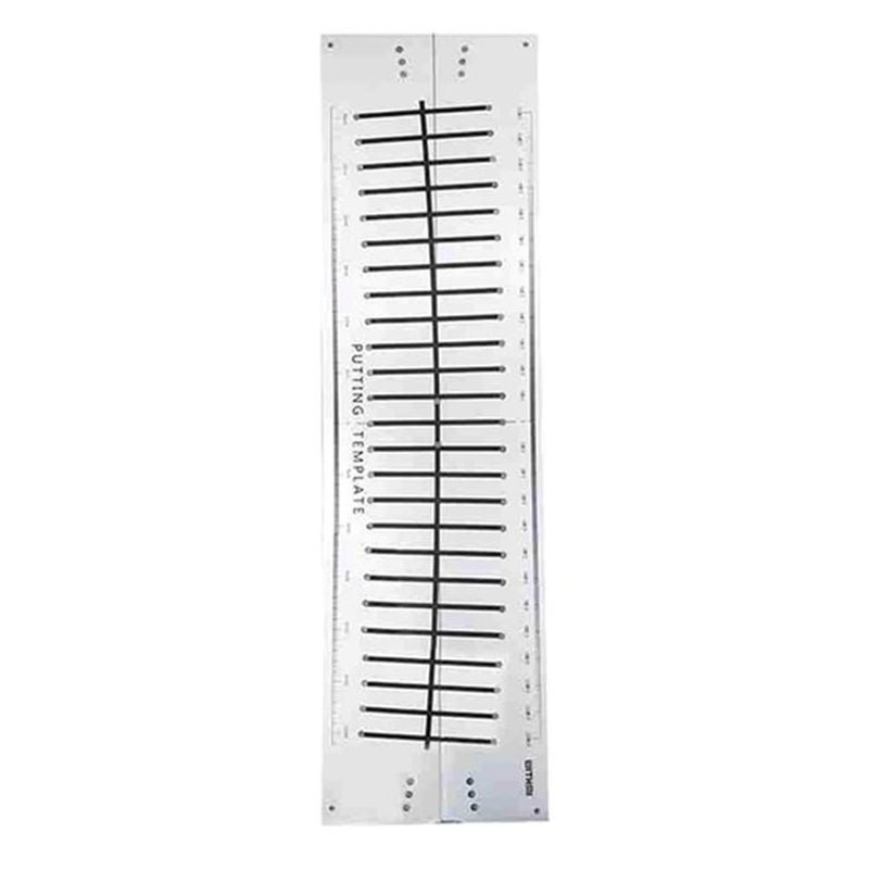 Indoor Golf Putting Mat Training Equipment With 15 Degree Slope Hitting Line And Practice Pad White - Image 1