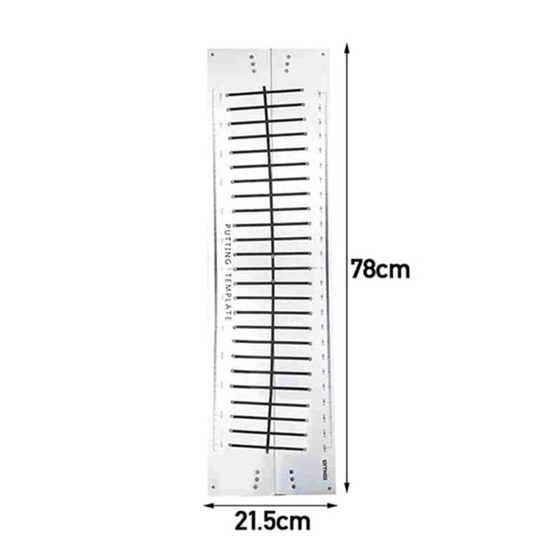 Indoor Golf Putting Mat Training Equipment With 15 Degree Slope Hitting Line And Practice Pad White - Image 5