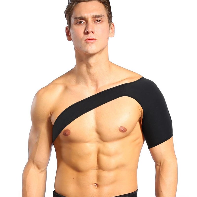 woobles Sports shoulder bandage shoulder brace, breathable shoulder bandage support bandage for shoulder pain sports injuries tendinitis, compression rotator cuff(L) - Image 1