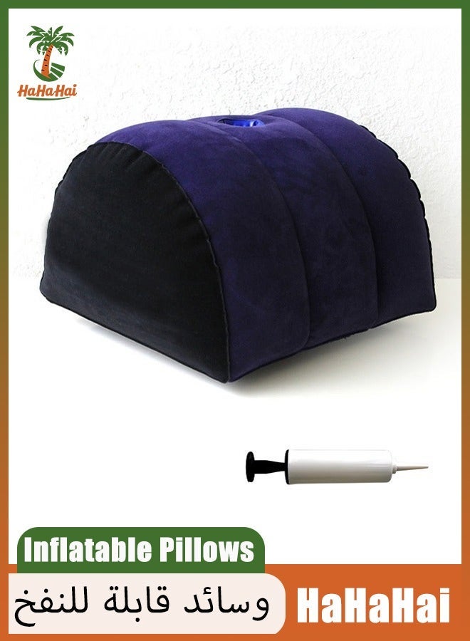 HaHaHai Inflatable Pillows,  Inflatable Cushion, Leg Positioner Pillows, Comes with a pump - Body Positioners for Sleeping, Leg Elevation, Travel, Camping（Arch Pillow) - Image 1