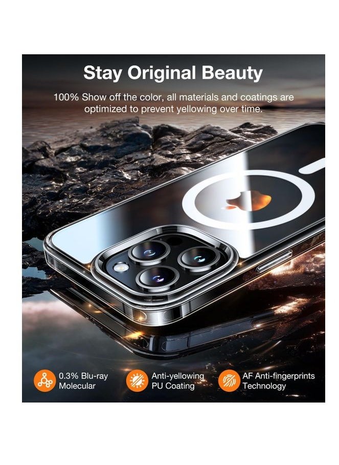 ten.tech - Ten tech Magnetic Clear Case Designed for iPhone 15 pro max – Compatible with MagSafe Charger, Support Magnetic Car Mount Wireless Charging, Soft Press Buttons Scratch Resistant – ten tech - Image 1