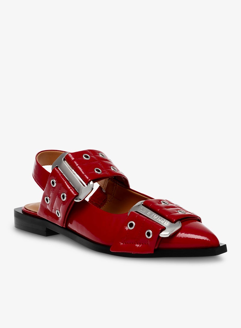 STEVE MADDEN GRAND AVE Eyelet Detail Singback Flats - Image 3