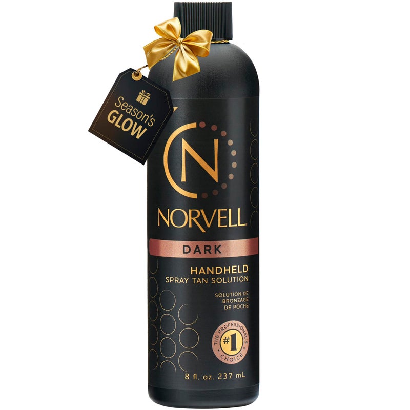 norvell محلول تان نوفيل الفاخر بالرش داكن 8 أونصة سائلة - صيغة تان احترافية بدون شمس للحصول على برونز طبيعي عميق، خالي من الخطوط، يجف بسرعة، لون يدوم طويلاً - Image 1