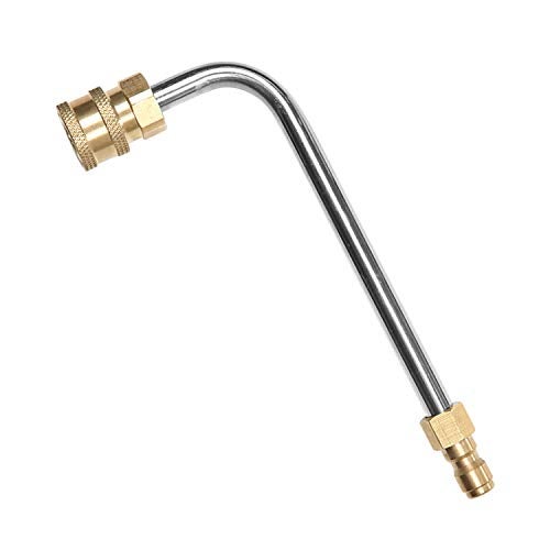 Sooprinse Washer Gutter Cleaner Attachment,Pressure Washer Gutter Rod for Lance/Wand 1/4 Inch Quick Connect,90 degrees curved rod (7 inch) - Image 1