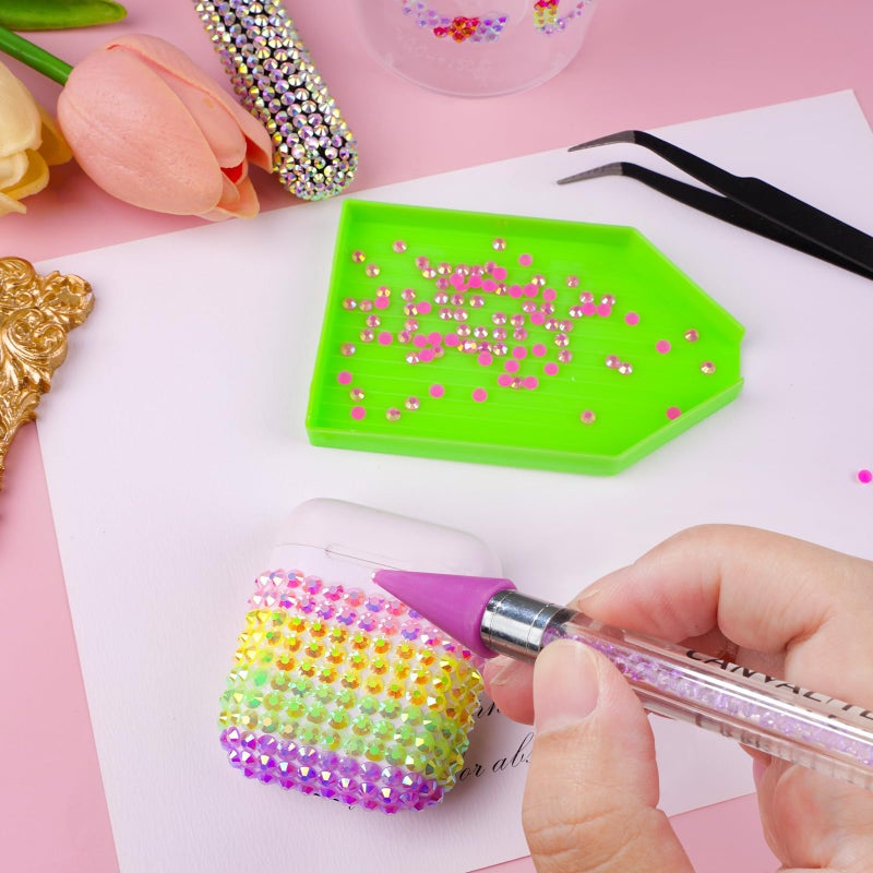 Canvalite 18000Pcs Resin Jelly Rhinestones for Bedazzling, Multicolor 3mm Flatback Rainbow Gems, Bedazzling Crystal with 4Pcs 2.5g Jewelry Glue, Rhinestone Picker for DIY Crafting Clothes Shoes Nail Art - Image 5