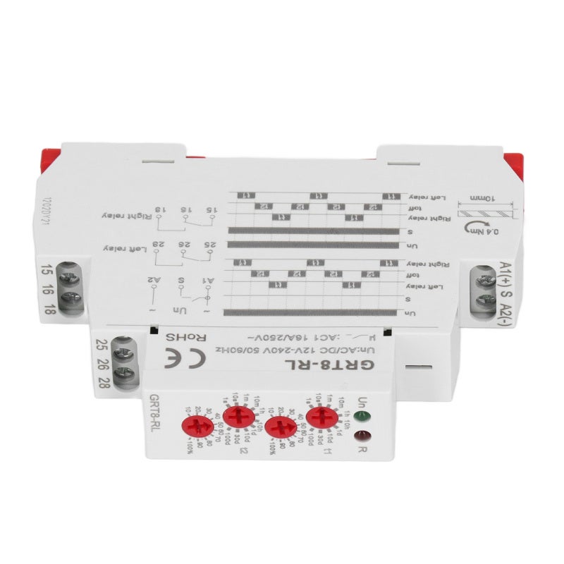 GEYA مرحل زمني دورة تبادلية 0.1 ثانية إلى 10 أيام قابل للتعديل مؤشر LED - مادة ABS مثبطة للهب مؤقت تأخير للمحركات الأضواء المضخات - Image 1