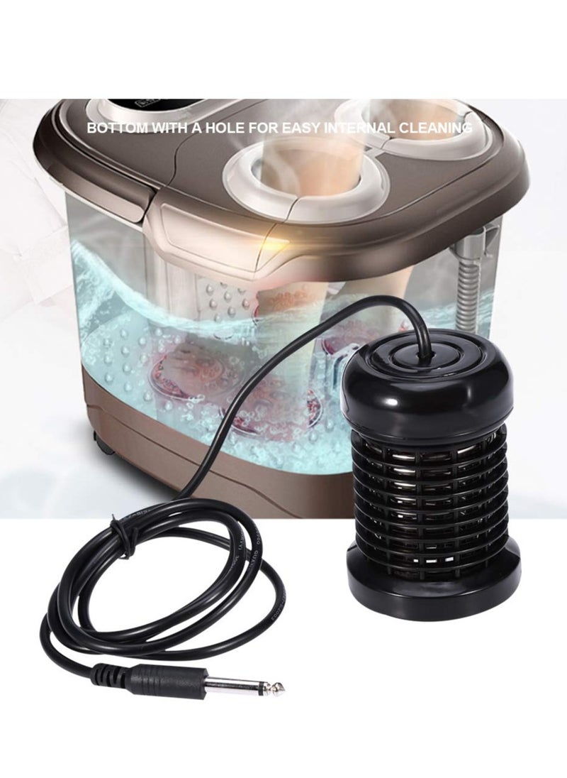 SYOSI - Detox Foot Bath Array, Round Black Detox Foot Bath Arrays Ionic Array, Stainless Steel Massage Foot Bath Spa Accessory, Suitable for Detox Ion Cleanse Machine - Image 1