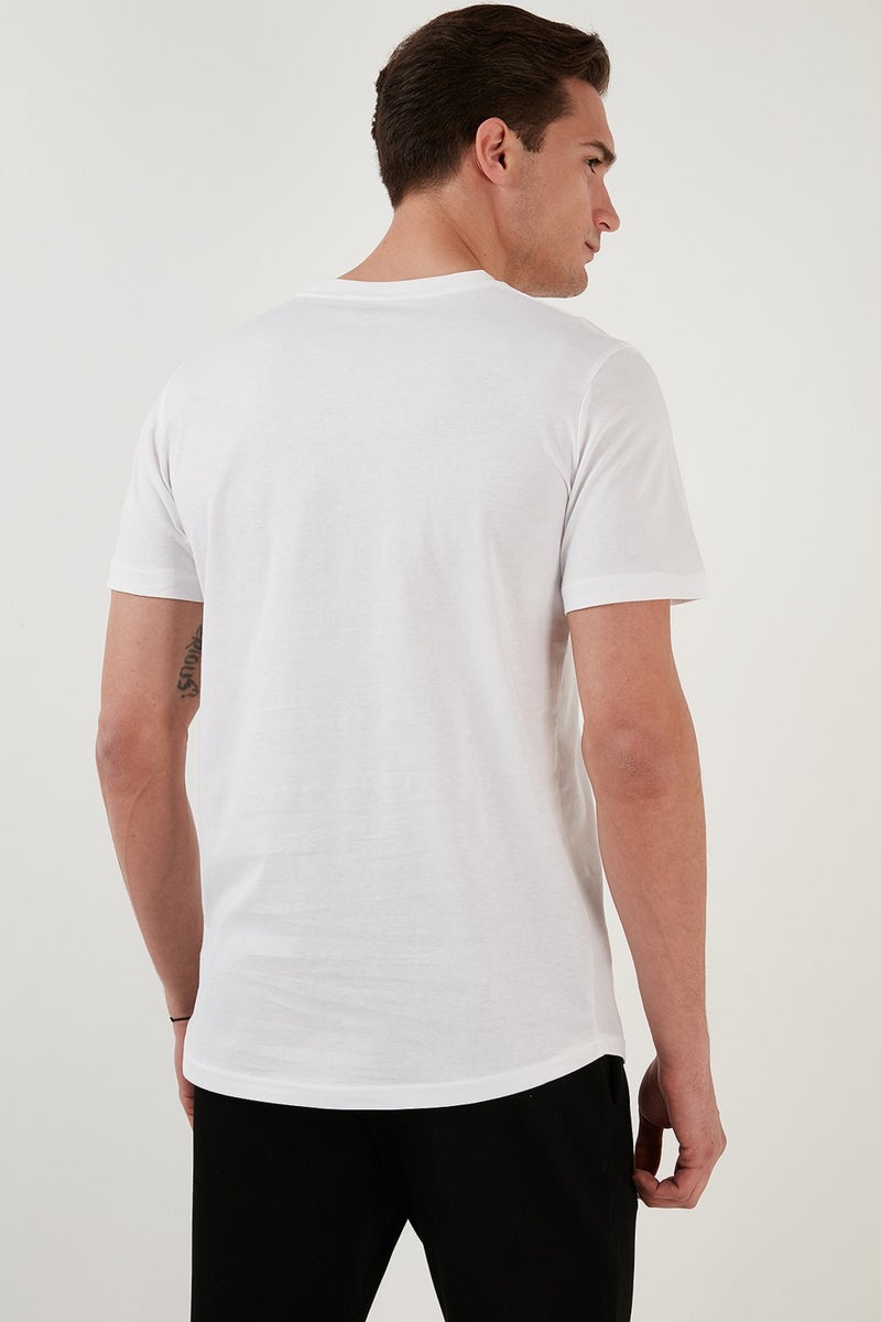 Buratti 100% Cotton Regular Fit Crew Neck T Shirt Men's T Shirt 5902511  - Image 4