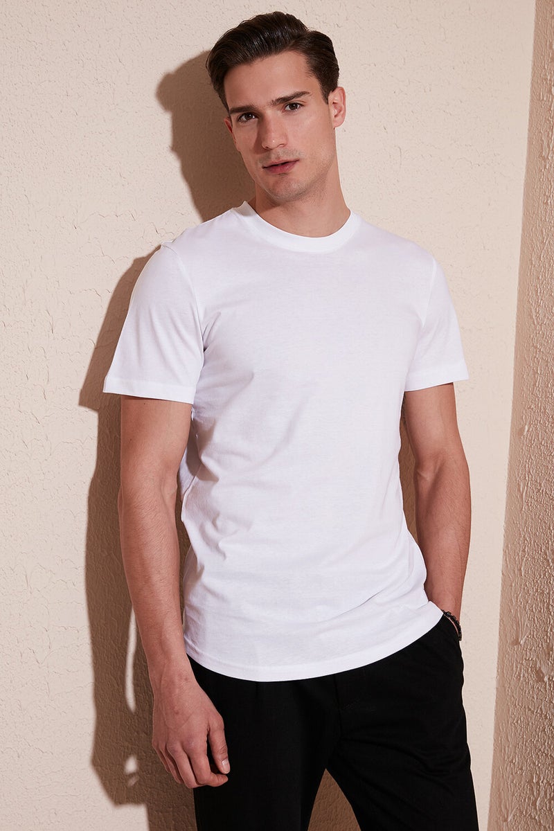 Buratti 100% Cotton Regular Fit Crew Neck T Shirt Men's T Shirt 5902511  - Image 1