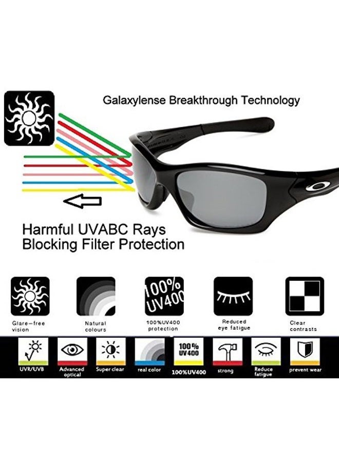 GALAXYLENSE Galaxy Replacement Lenses for Oakley Flak Jacket XLJ Black&Blue&Green&Red Color Polarized 4 Pairs, - Image 3