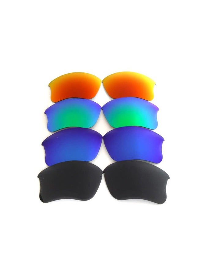 GALAXYLENSE Galaxy Replacement Lenses for Oakley Flak Jacket XLJ Black&Blue&Green&Red Color Polarized 4 Pairs, - Image 2