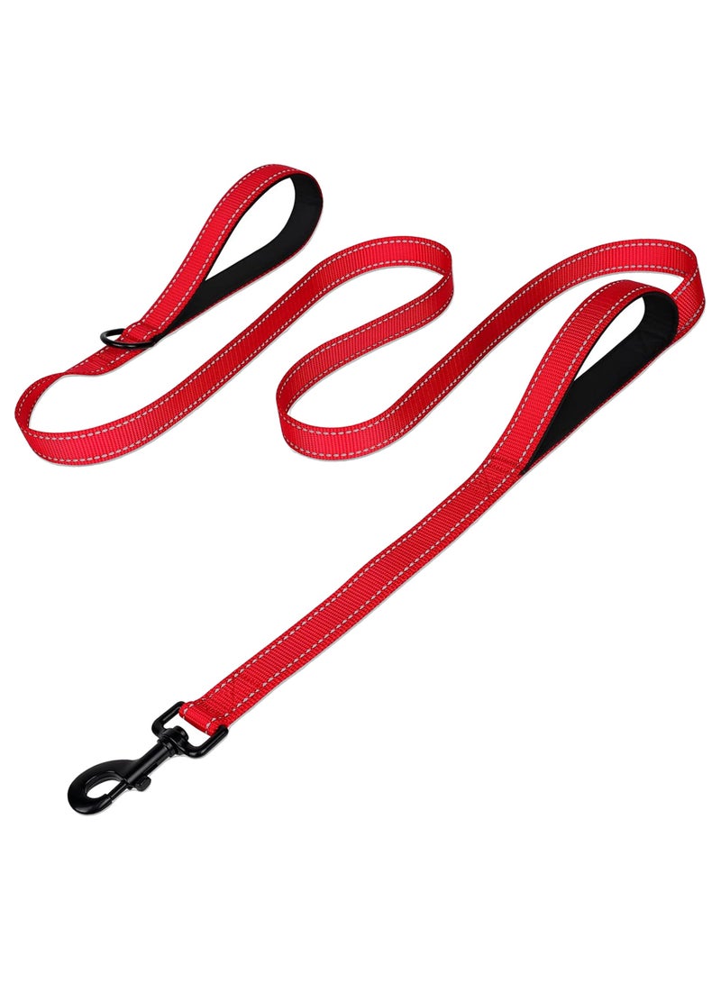 Double Handle Heavy Duty Dog Leash for Medium and Large Dogs, 25mm x 1.5m, for Medium and large dogs,Red - Image 1