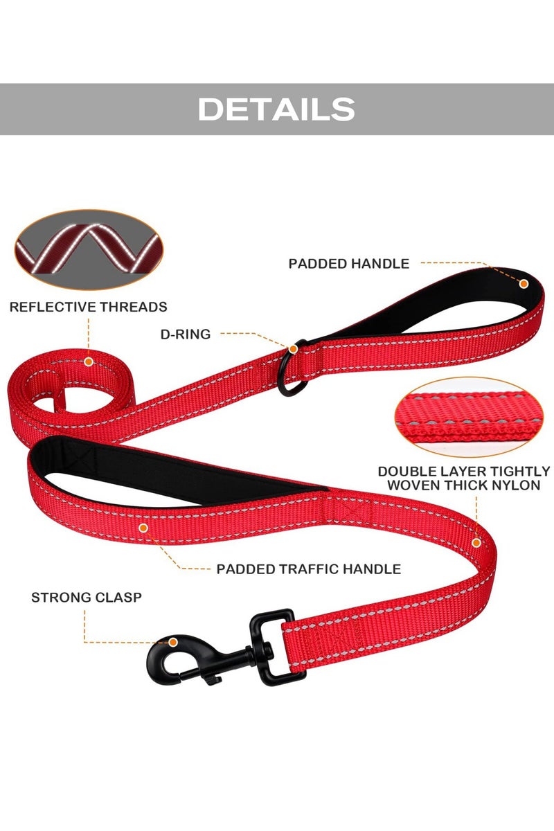 Double Handle Heavy Duty Dog Leash for Medium and Large Dogs, 25mm x 1.5m, for Medium and large dogs,Red - Image 3