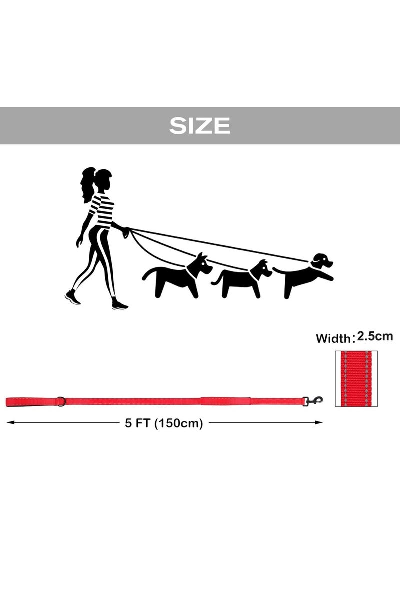 Double Handle Heavy Duty Dog Leash for Medium and Large Dogs, 25mm x 1.5m, for Medium and large dogs,Red - Image 5