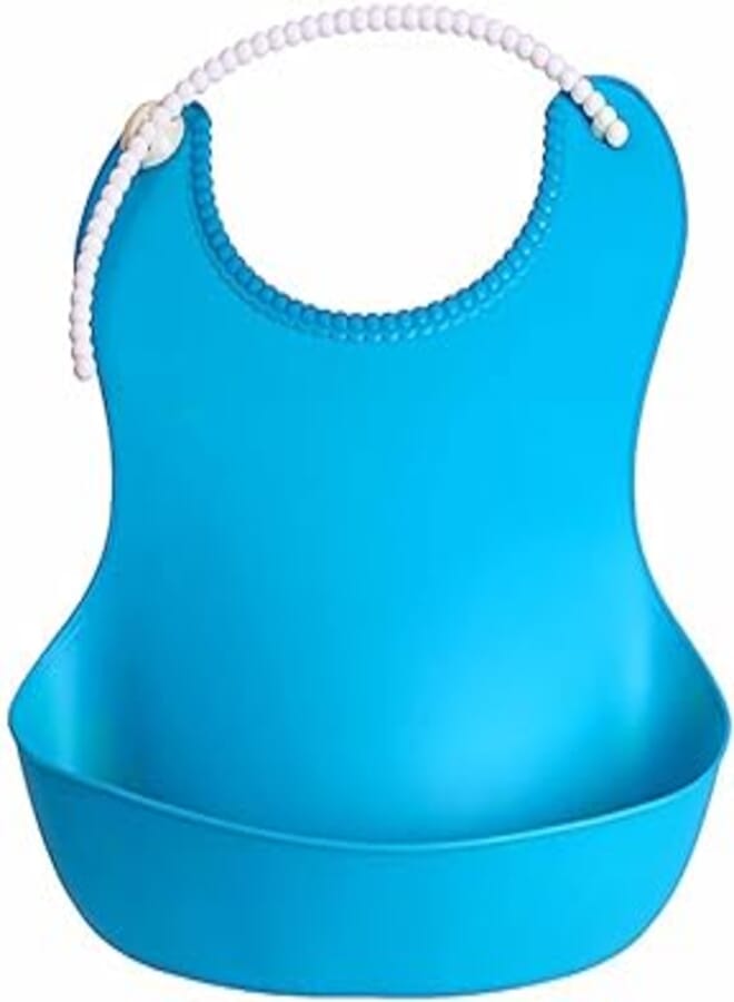 Buffer kids baby bib spill stopper bendable blue, blue