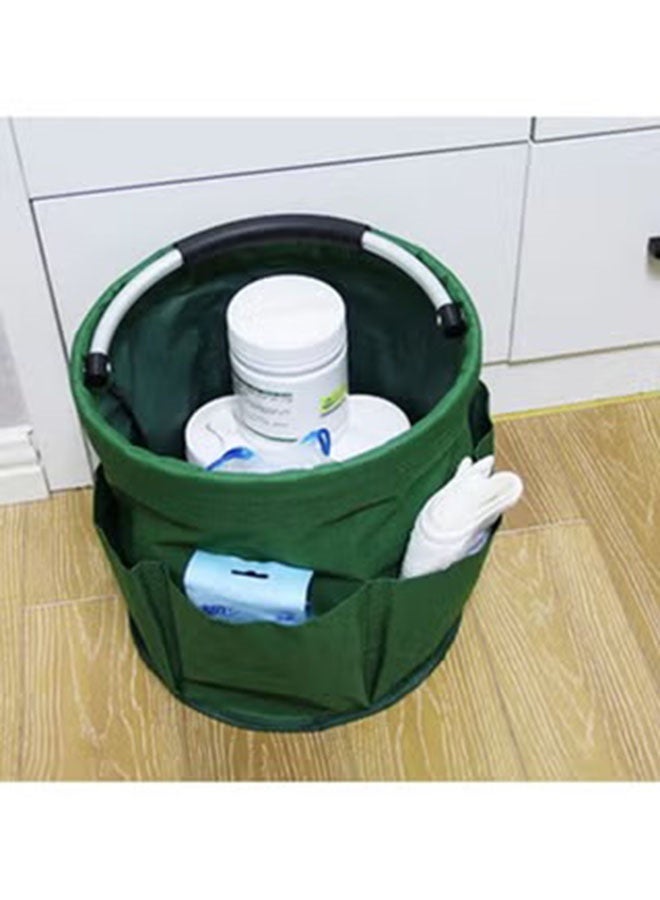 HOMESTAR Tool Storage Bag, Foldable Tool Bag, Outdoor Camping Garden Harvest Basket, Household Bathroom Storage, Bath Toilet Bag Laundry Storage Bag, Green - Image 4