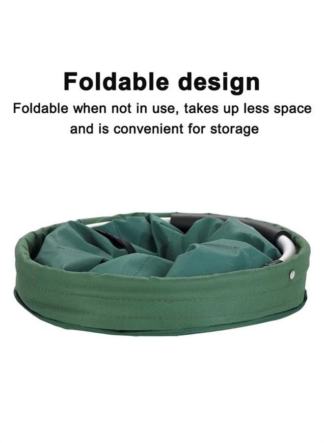 HOMESTAR Tool Storage Bag, Foldable Tool Bag, Outdoor Camping Garden Harvest Basket, Household Bathroom Storage, Bath Toilet Bag Laundry Storage Bag, Green - Image 3