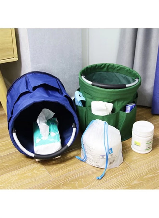 HOMESTAR Tool Storage Bag, Foldable Tool Bag, Outdoor Camping Garden Harvest Basket, Household Bathroom Storage, Bath Toilet Bag Laundry Storage Bag, Green - Image 5