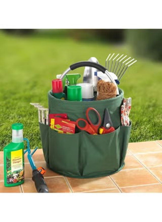 HOMESTAR Tool Storage Bag, Foldable Tool Bag, Outdoor Camping Garden Harvest Basket, Household Bathroom Storage, Bath Toilet Bag Laundry Storage Bag, Green - Image 2
