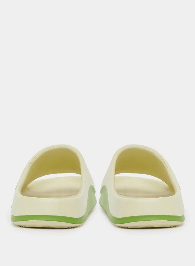 Styli Styli Color Block Bear Print Bathroom Slippers