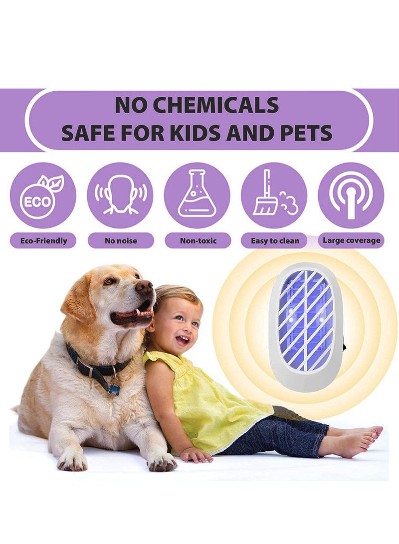 SOLARAE Bug Zapper Indoor, Fly Trap for Indoors, Indoor Insect Trap for Mosquito, Gnat, Moth, Fruit Flies, Electronic Mosquito Zapper with Blue Light for Patio, Bedroom, Kitchen, Office - Image 2