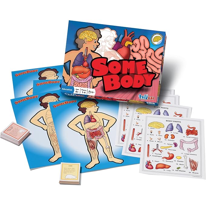 TaliCor Somebody Human Anatomy Game  Educational Science Board Game for Kids Ages 6+ | Learn The Human Body, Organs & Systems | Talicor - Image 1
