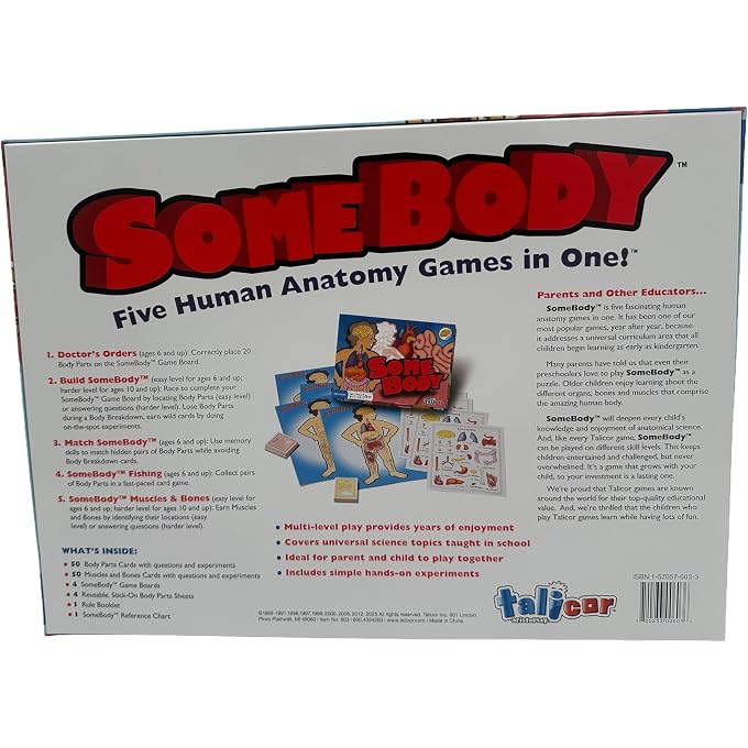 TaliCor Somebody Human Anatomy Game  Educational Science Board Game for Kids Ages 6+ | Learn The Human Body, Organs & Systems | Talicor - Image 3