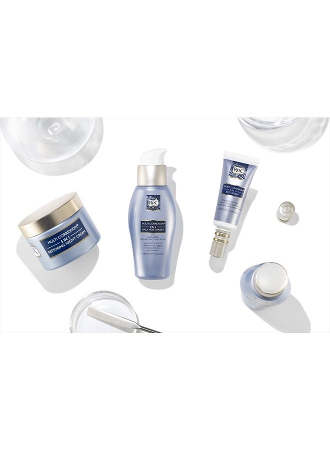 RoC كريم العين المضاد للشيخوخة 5 في 1 لمكافحة الانتفاخ، أكياس تحت العين والهالات السوداء، علاج للعناية بالبشرة مع زبدة الشيا، 0.5 أونصة سائلة (قد يختلف التعبئة) - Image 5