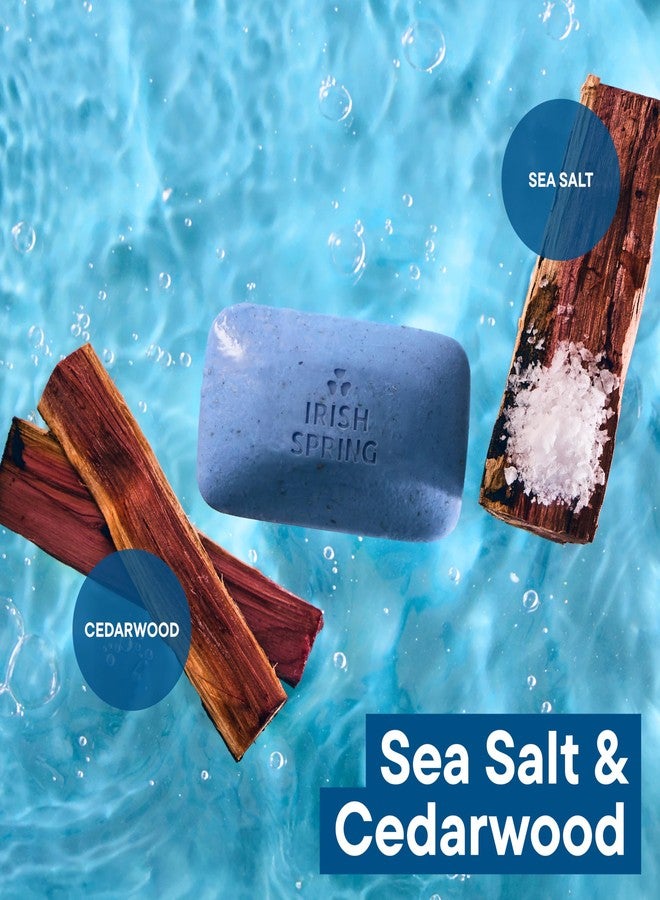 Irish Spring 3-in-1 Men’s Bar Soap Sea Salt & Cedarwood, Exfoliating Deep Clean Body Soap Bar and Face Cleanser, 3.7 oz Soap Bars, 24 Pack - Image 4