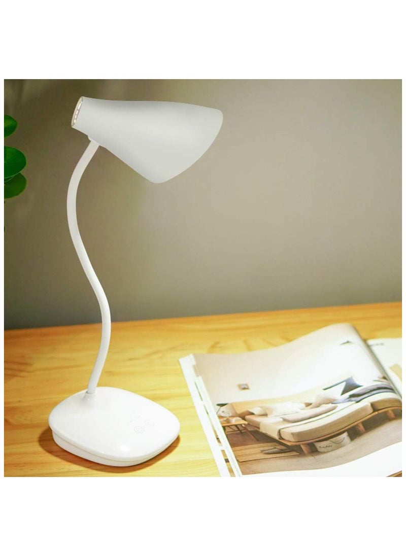 Generic - LED Desk Lamp, 2-in-1 Reading Lamp/Bedside Lamp, 3 Brightness Modes, Dimmable, USB Rechargeable Battery Table Lamp, Wireless Table Lamp with Touch Control for Reading, Study, Working. - Image 1
