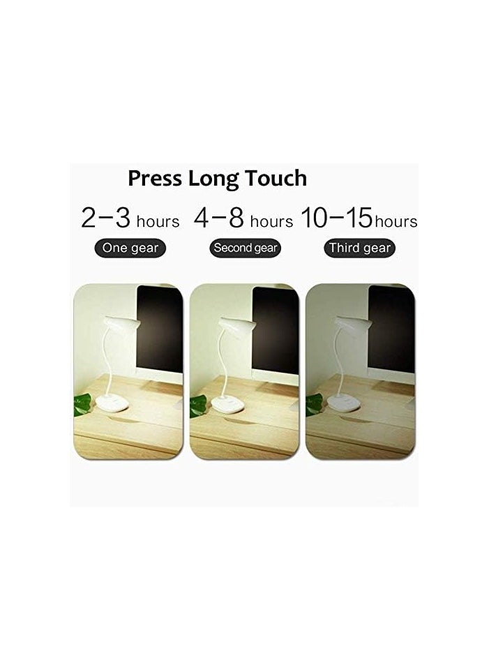 Generic - LED Desk Lamp, 2-in-1 Reading Lamp/Bedside Lamp, 3 Brightness Modes, Dimmable, USB Rechargeable Battery Table Lamp, Wireless Table Lamp with Touch Control for Reading, Study, Working. - Image 1