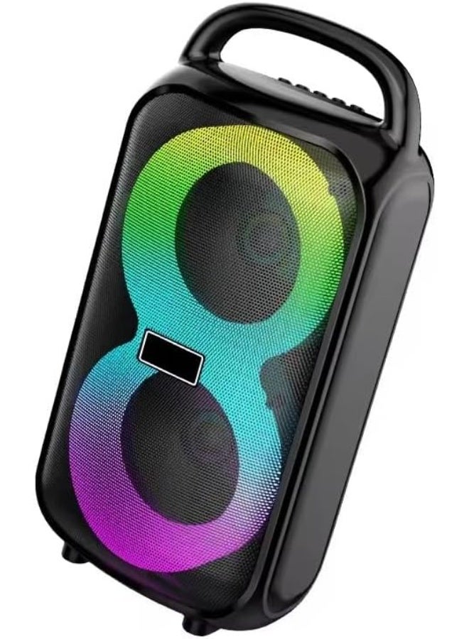 Bluetooth Subwoofer Speaker with External Microphone - Multimedia Speaker - Portable Wireless Speaker with RGB LED Light and Rechargeable Battery for Smartphones, TV, Tablets, and Computers - Wireless Speaker - Image 3