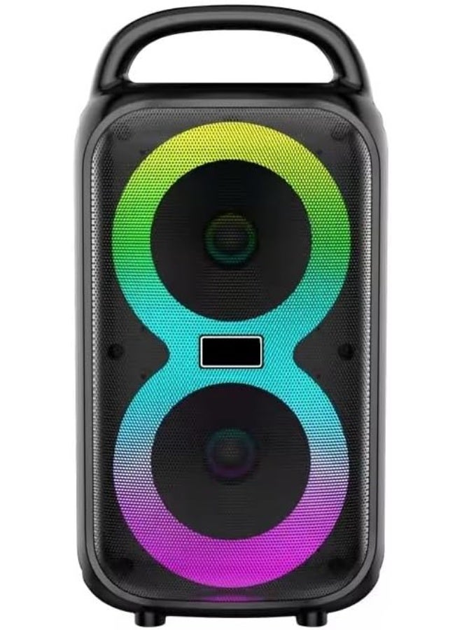 Bluetooth Subwoofer Speaker with External Microphone - Multimedia Speaker - Portable Wireless Speaker with RGB LED Light and Rechargeable Battery for Smartphones, TV, Tablets, and Computers - Wireless Speaker - Image 1