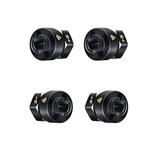 Treal Brass Extended Hex Hubs Wheel Spacers for SCX24 Bronco Gladiator C10 Deadbolt Betty Upgrades +5mm Black - Image 2