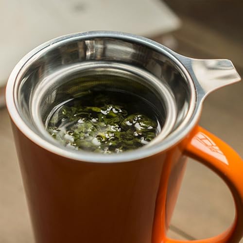 datsto Tea Infuser for Loose Tea Extra Fine Mesh Tea Strainer Stainless Steel Tea Steeper with Large Capacity, Easy to Clean, Single Handle for Hanging on Mugs, Cups, Teapot - Image 4