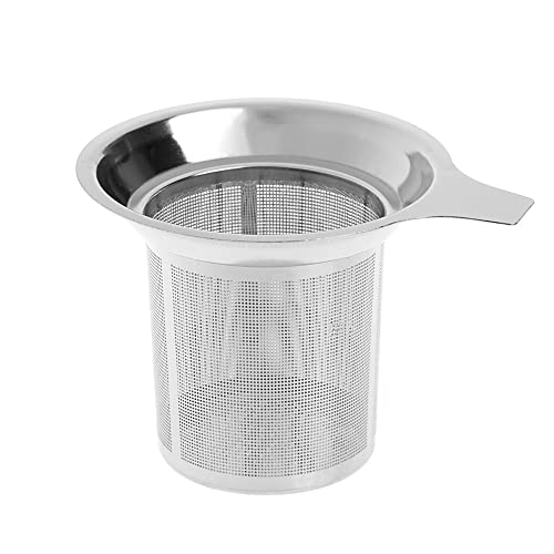 datsto Tea Infuser for Loose Tea Extra Fine Mesh Tea Strainer Stainless Steel Tea Steeper with Large Capacity, Easy to Clean, Single Handle for Hanging on Mugs, Cups, Teapot - Image 1