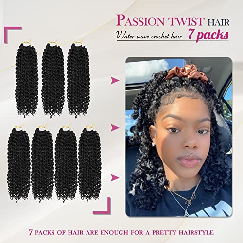 Dansama Passion Twist Hair Water Wave Braiding Hair for Butterfly Style Crochet Braids Bohemian Hair Extensions 12inch Pack of 7 1B - Image 5