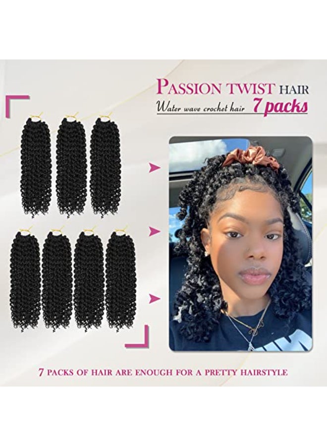 Dansama Passion Twist Hair Water Wave Braiding Hair for Butterfly Style Crochet Braids Bohemian Hair Extensions 12inch Pack of 7 1B - Image 4