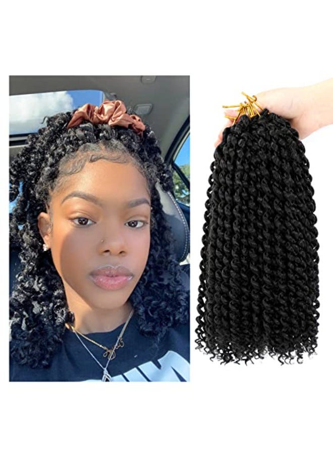 Dansama Passion Twist Hair Water Wave Braiding Hair for Butterfly Style Crochet Braids Bohemian Hair Extensions 12inch Pack of 7 1B - Image 1