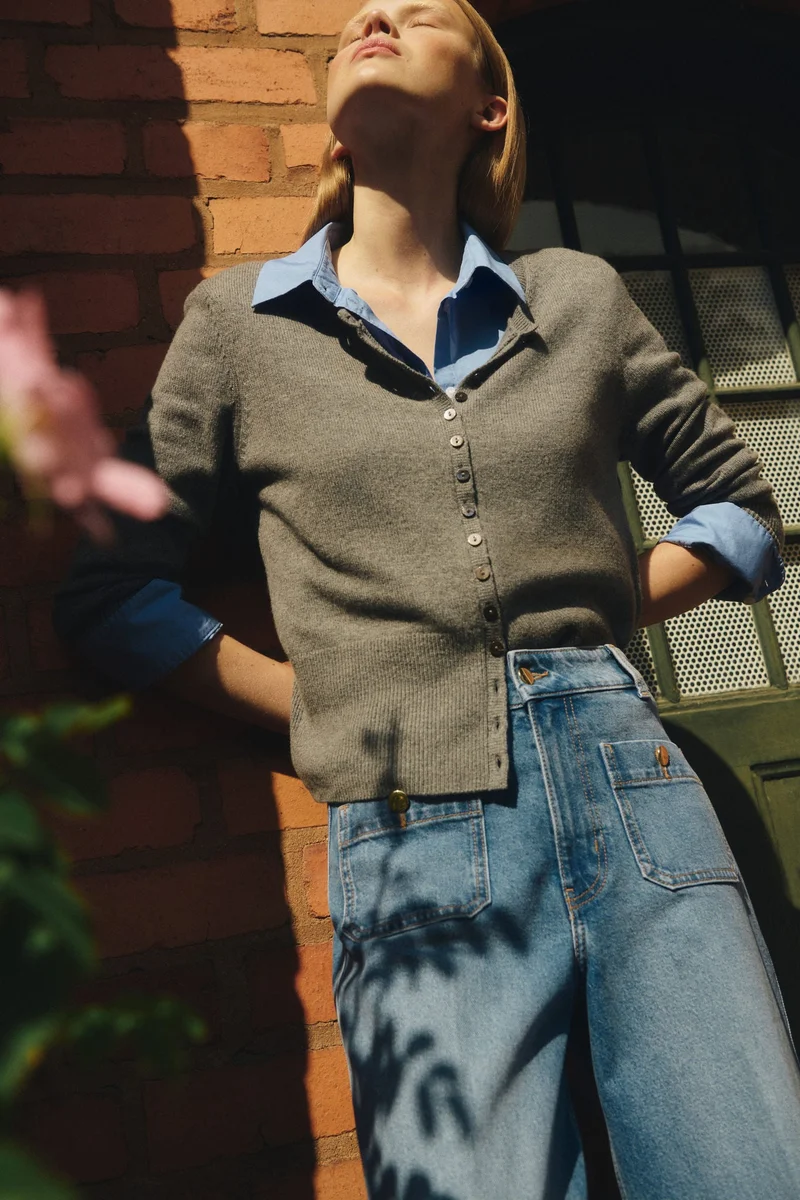 H&M Wide High Ankle Jeans