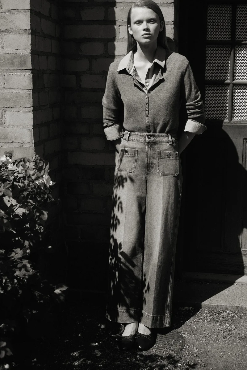 H&M Wide High Ankle Jeans